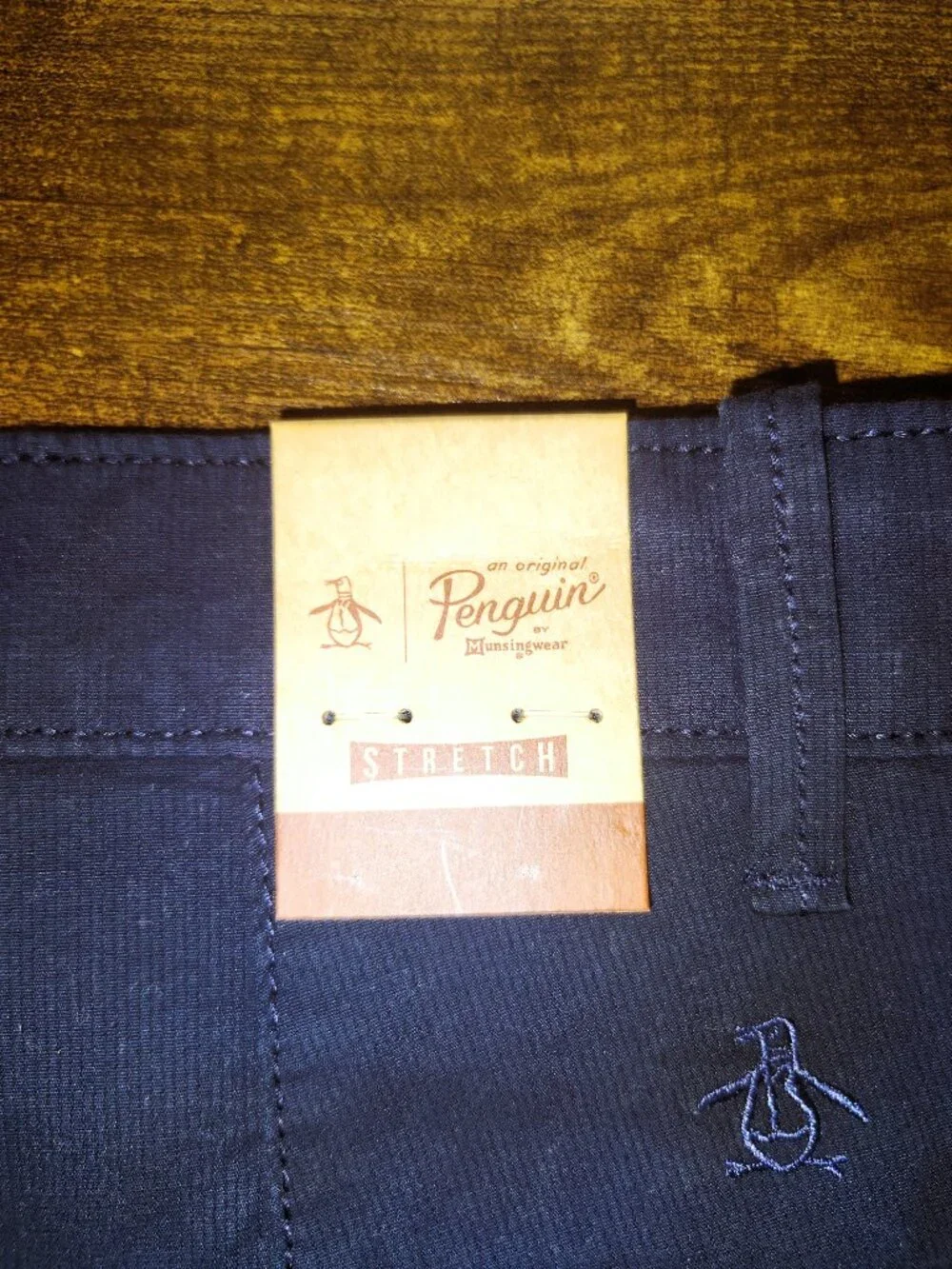 NWT Original Penguin Black Chino Shorts Men's Size 31 Flat Front Casual Golf